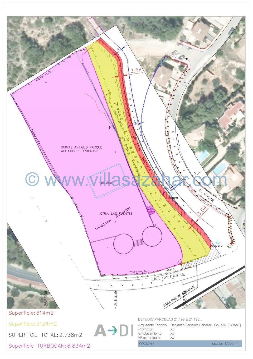 Terrain commercial urbain viabilisé d'une superficie de 8.521 m2